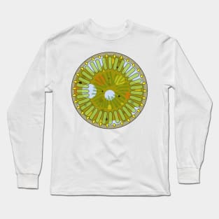 Diatom - Cyclotella meneghiniana (artwork) Long Sleeve T-Shirt